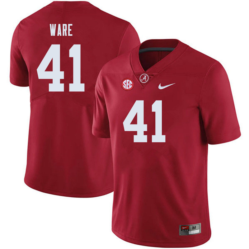 Men #41 Carson Ware Alabama Crimson Tide College Football Jerseys Sale-Crimson